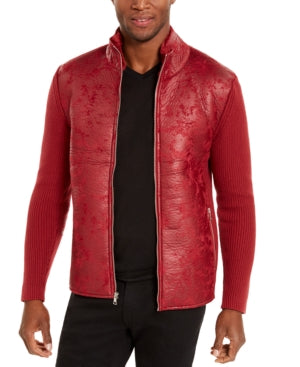 International Concepts Mens Textured Sweater Jacket