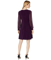 LAUREN Ralph Lauren Jersey Georgette-Sleeve Dress, Choose Sz/Color