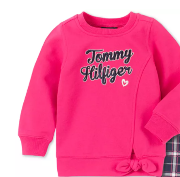 Tommy Hilfiger Toddler Girls Tie-Front Sweatshirt, Size 2T