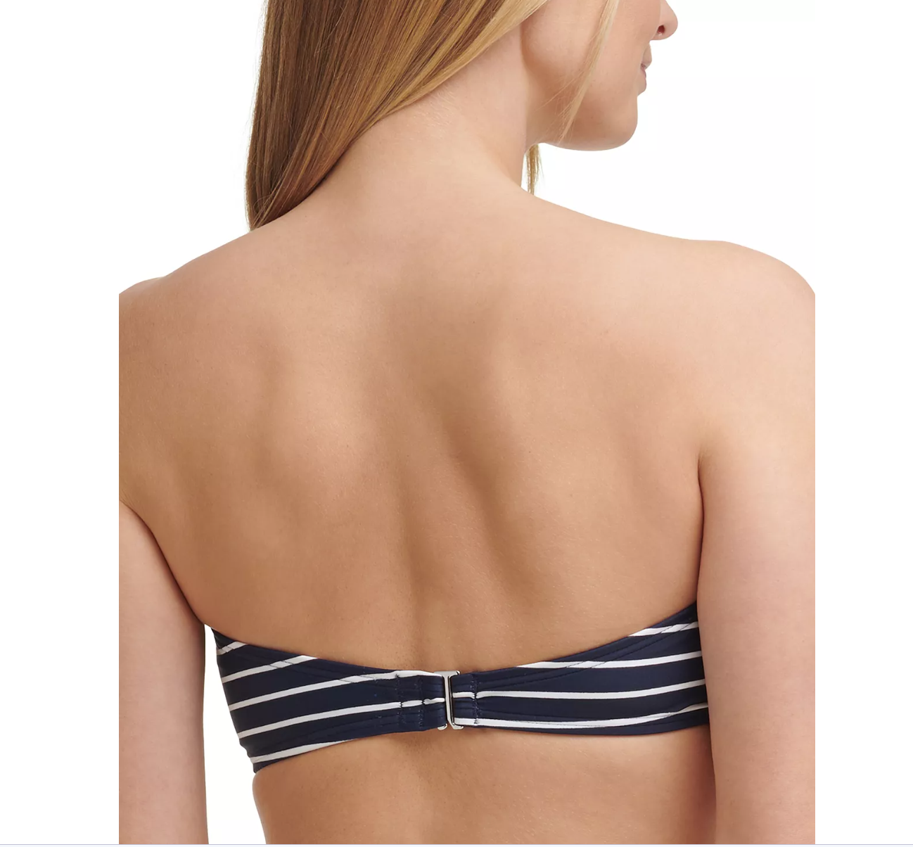 Tommy Hilfiger Womens Striped Center Halter Bikini Top