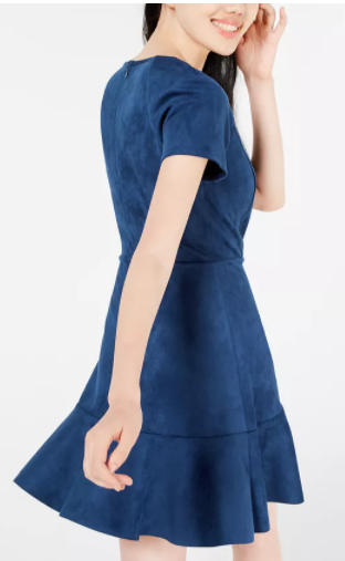 Rosie Harlow Juniors Zip-Front Fit & Flare Dress, Size Medium