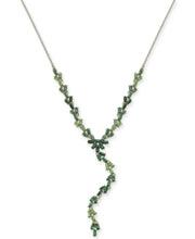 Inc Silver-Tone Stone Lariat Necklace