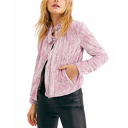Free People Womens Purple Zip up Jacket, Size XS