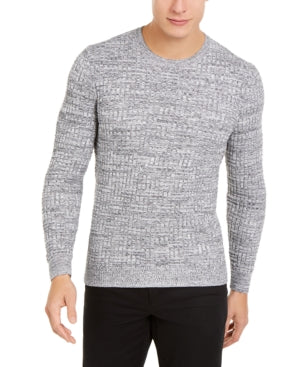 Tasso Elba Mens Ribbed Marled Crewneck Sweater, Size XXL