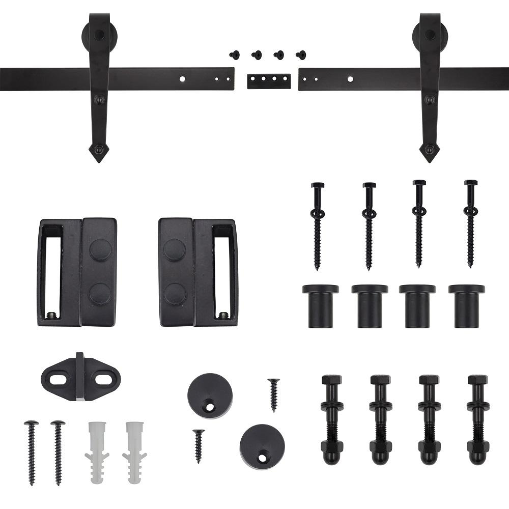 Everbilt 72 in. Stainless Steel Strap Sliding Barn Door Track and Hardware Kit