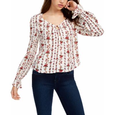 Freshman Juniors Floral-Printed O-Ring Top, Size  XL