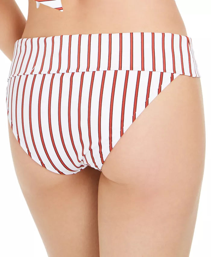 WeWoreWhat Annie Bottom - Dark Red Stripes, Size  Medium