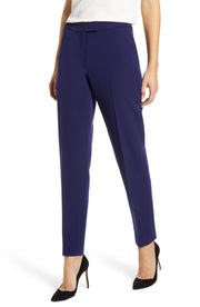 Anne Klein Women's Bowie Cotton Blend Suit Pants, Size 14 Blue