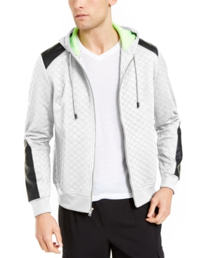 International Concepts Mens Quilted Hooded Jacket