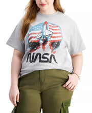 Love Tribe Trendy Plus Size NASA Launch T-Shirt – Athletic Heather, Size 3X