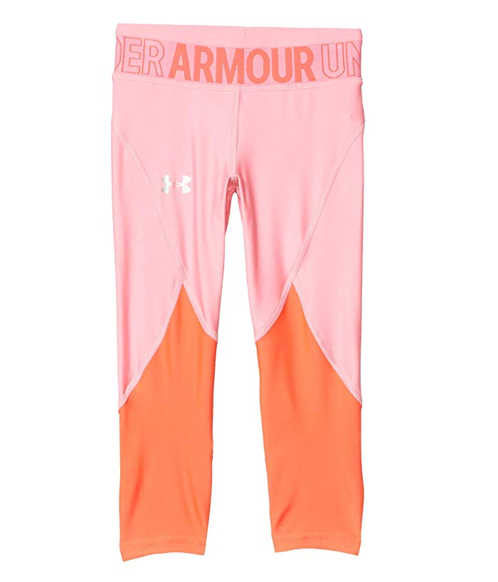 Under Armour Girls Armour Heat Gear Crop Pants, Size Large