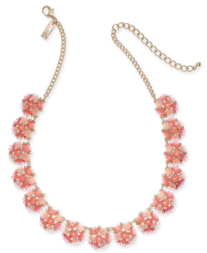 Inc Gold-Tone Pave Flower Strand Necklace, 17 + 3 Extender