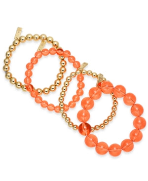 Inc Gold-Tone 4-Pc. Set Beaded Stretch Bracelets