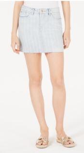 Vanilla Star Juniors Striped Denim Mini Skirt Size 15