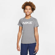 Nike Boys Pro Training Dri-FIT T-Shirt Carbon Heather, Medium