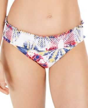 Tommy Hilfiger Tie-Dye Smocked Bikini Bottoms Womens Swimsuit