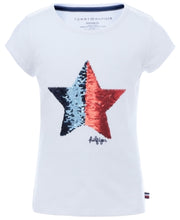 Tommy Hilfiger Little Girls Cotton Flip Sequin Star T-Shirt, Size 4