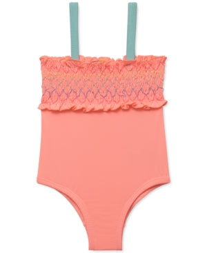 Penelope Mack Baby Girls Smocked One-Piece Swimsuit, Size 18Months