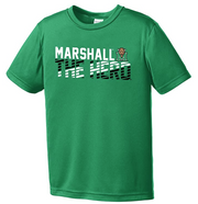 NCAA Marshall Thundering Herd Youth Boys Diagonal Shortsleeve Polyester, Size L