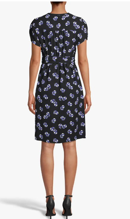 Anne Klein Women's Print Faux Wrap a-Line Dress, Size 10