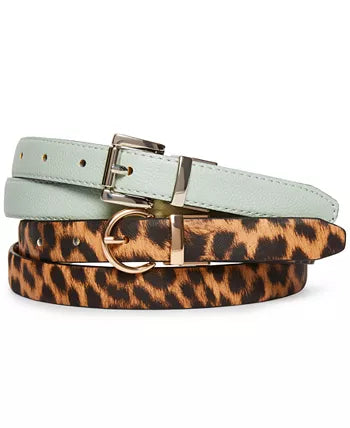 Steve Madden Womens 2-for-1 Reversible Belt, Size Large