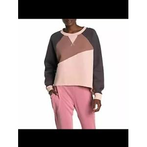 Free People Womens Pink Long Sleeve Crew Neck Sweatshirt ,Size Small