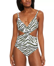Bar III Hypno Beach Chic Printed Twist-Front One-Piece Swimsuit, Choose Sz/Color