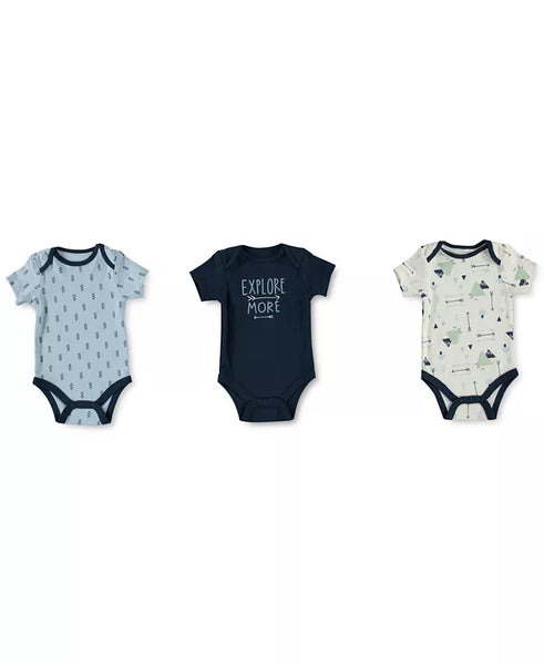 Chickpea Cutie Pie Baby Boys 3-PC. Printed Bodysuits Set, 3-6 Months