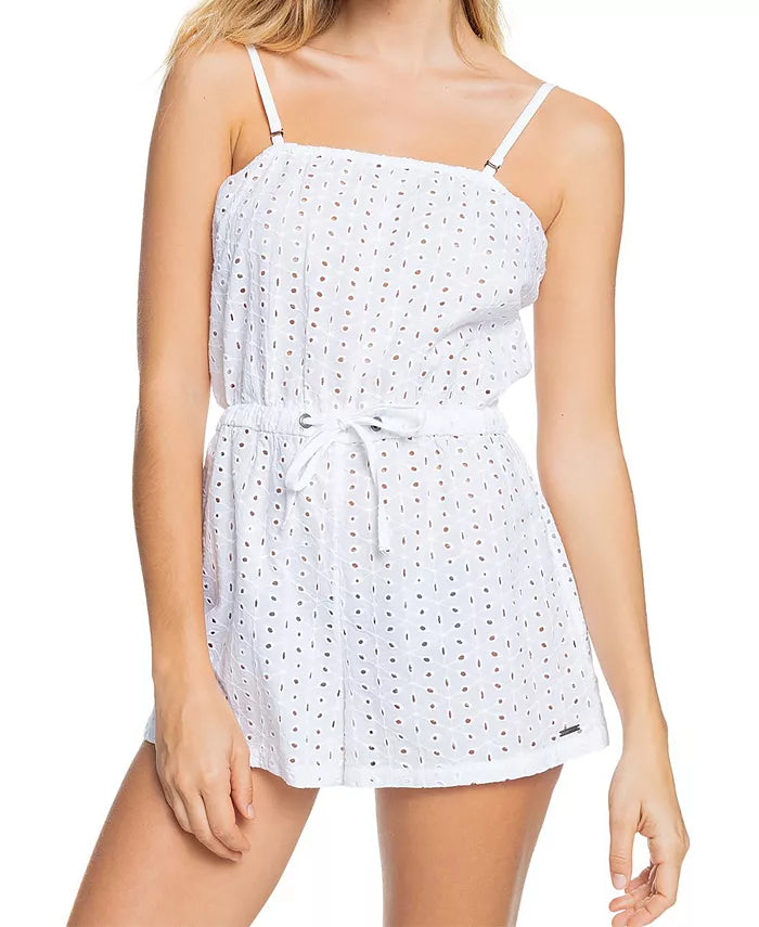 Roxy Juniors Angels Song Cotton Cover-Up Romper, Size Medium