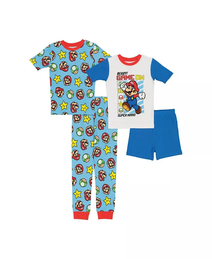 Nintendo Little Boys Cotton 4 Piece Set, Size 6