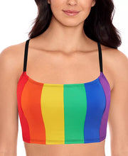 Salt + Cove Juniors Rainbow Cropped Bikini Top