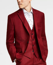Bar III Mens Slim-Fit Red Solid Suit Jacket, Size 44S