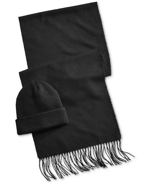 CLUB ROOM Mens Beanie and Scarf Set