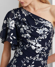 Lauren Ralph Lauren Floral Print One Shoulder Gown, Size 12