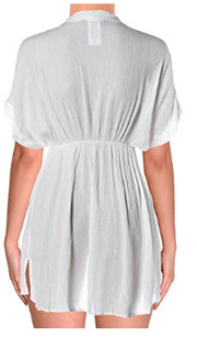 Lauren Ralph Lauren Womens Crinkle Rayon Dress Cover-Up, Size Medium