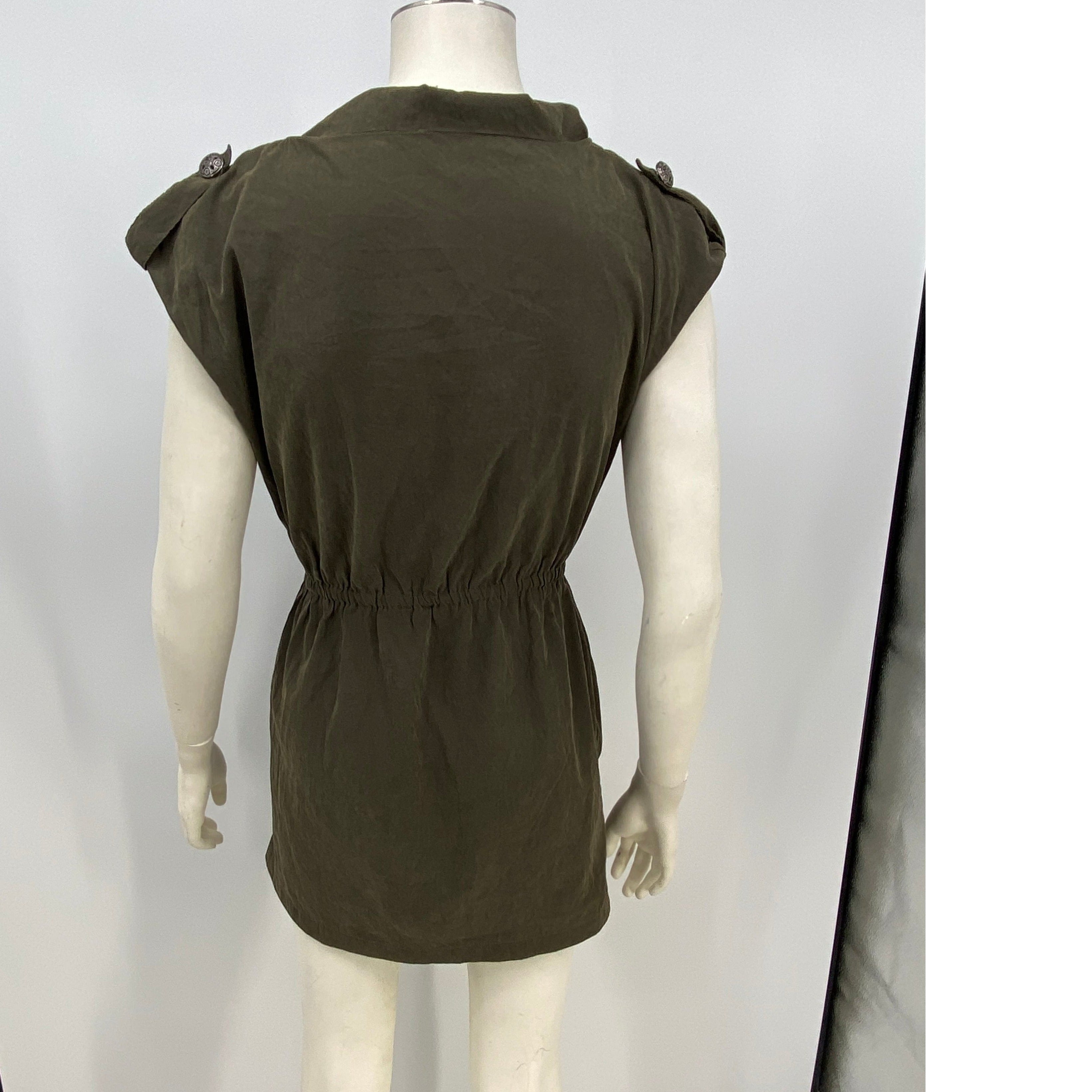 Calvin Klein Womens Army Short Dress, Size XS