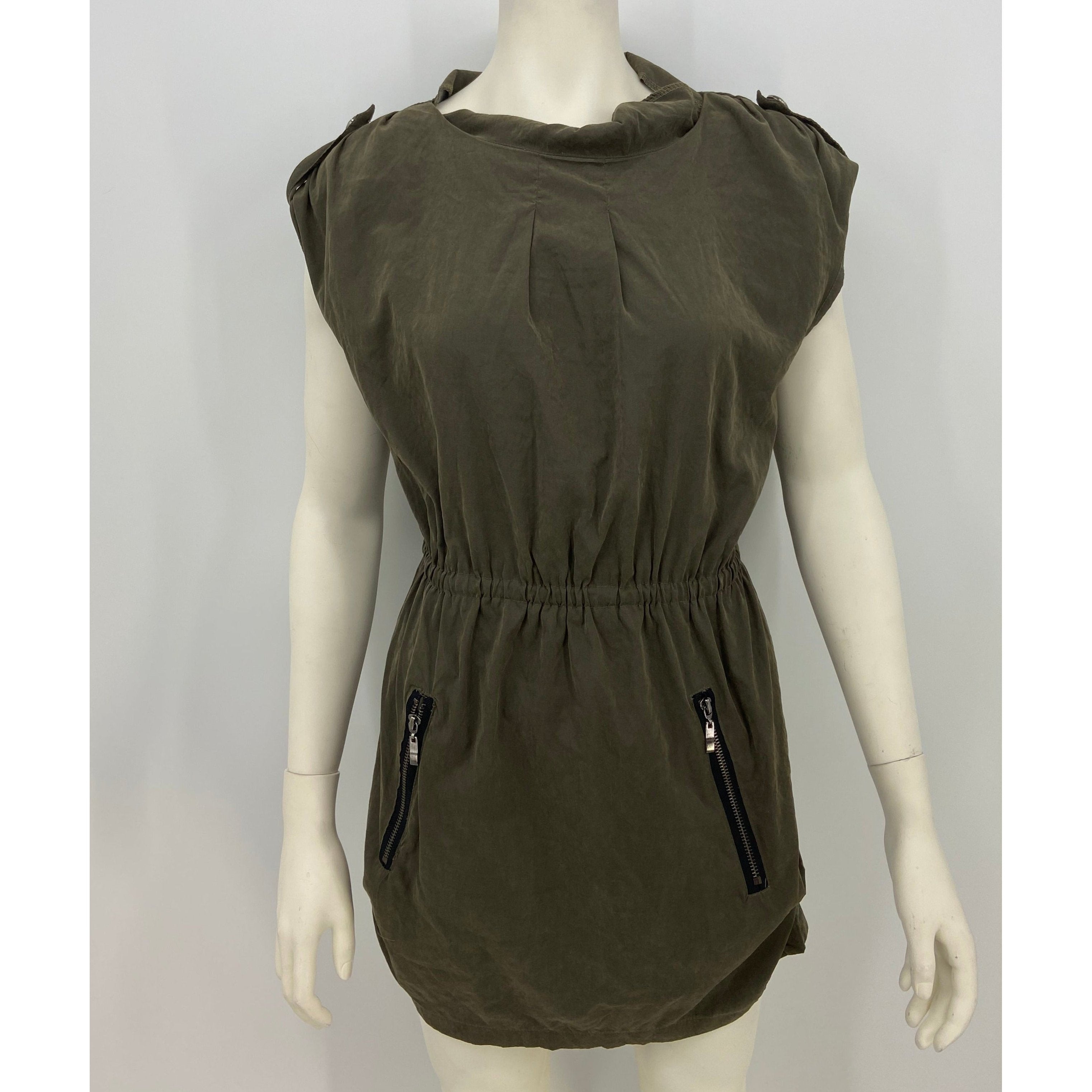 Calvin Klein Womens Army Short Dress, Size XS