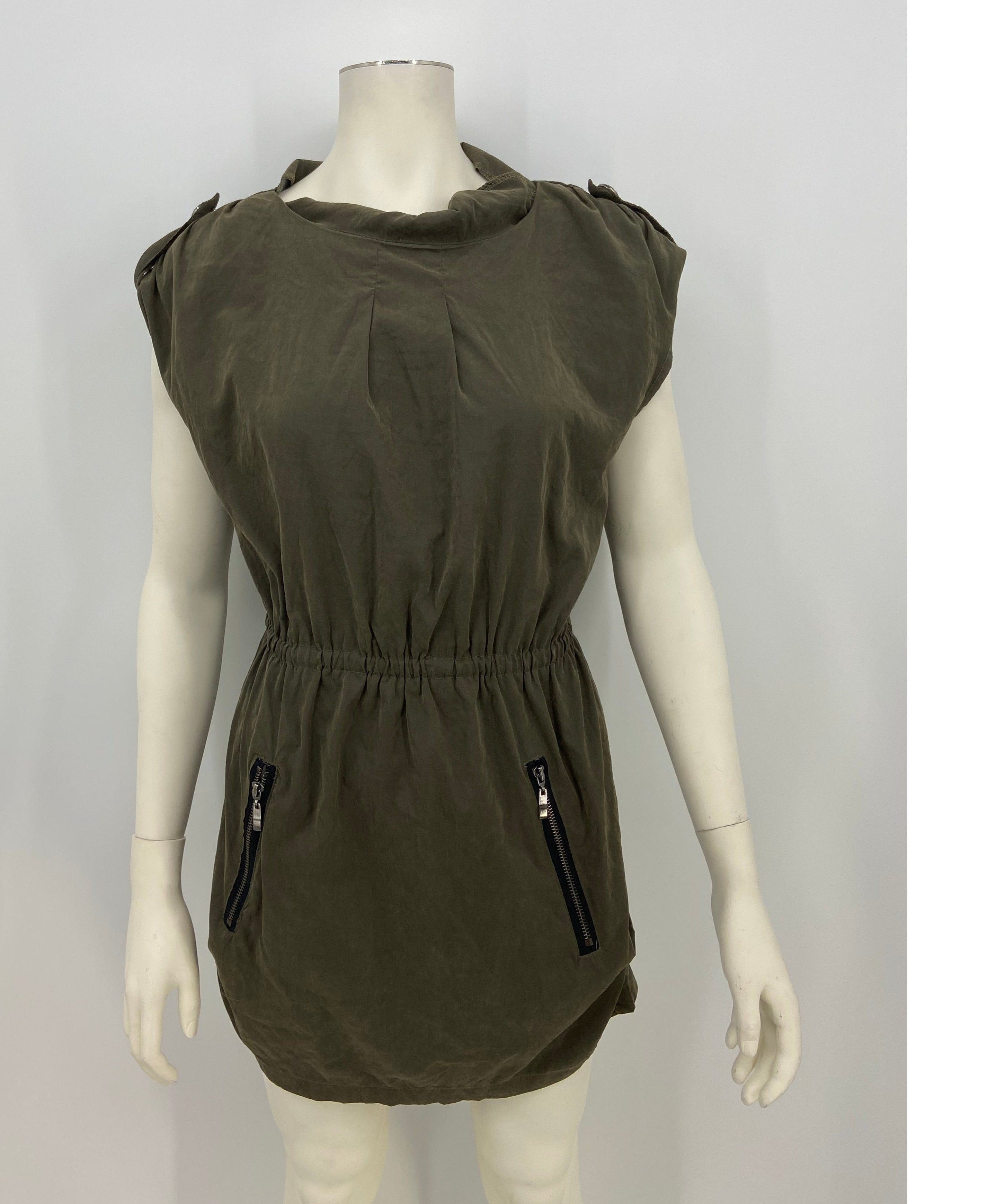 Calvin Klein Womens Army Short Dress, Size XS