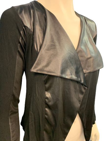 Happening in the Present Shrug with Faux Leather,Size Small