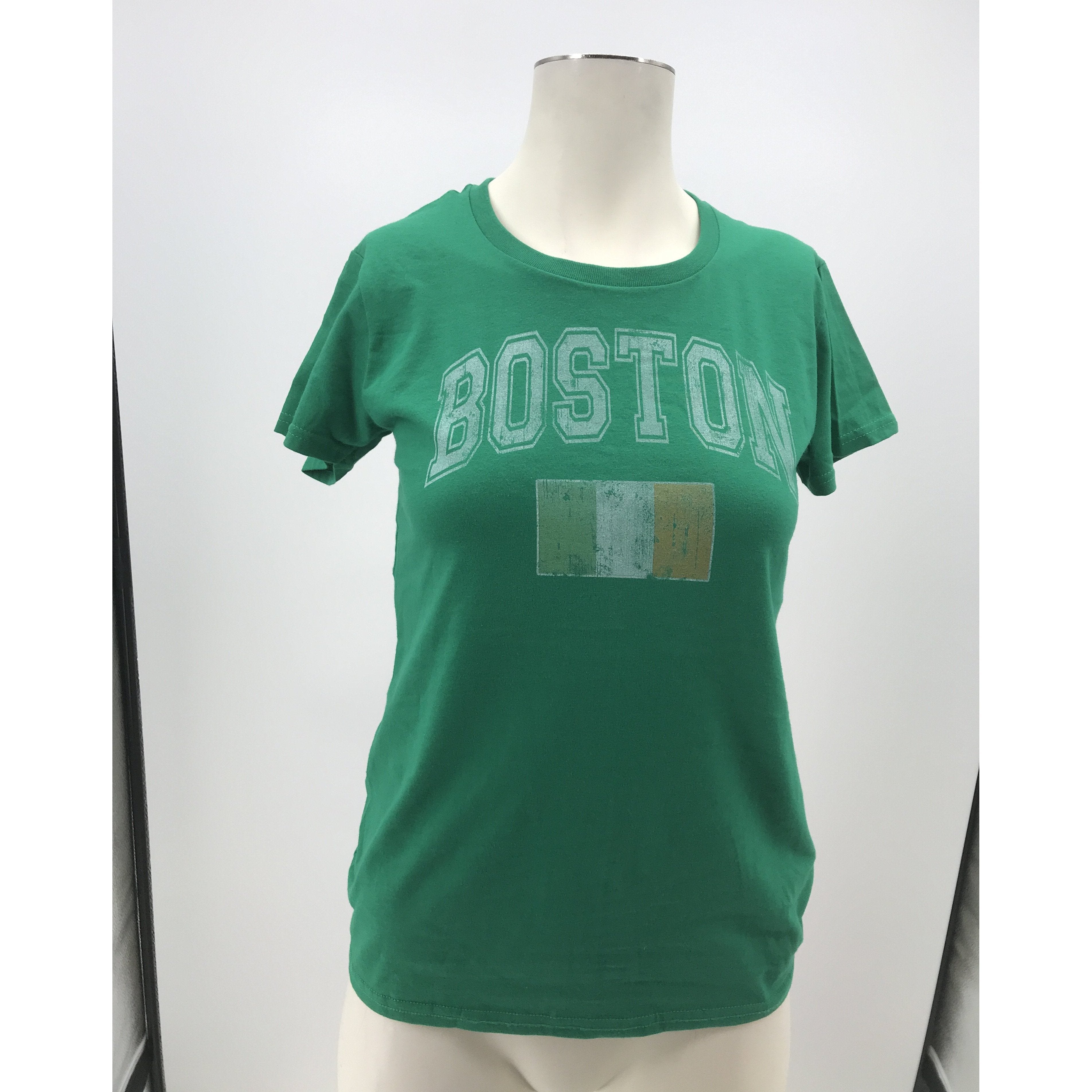 Anvil Womens Graphic T-Shirt Crew Neck Boston Size Small