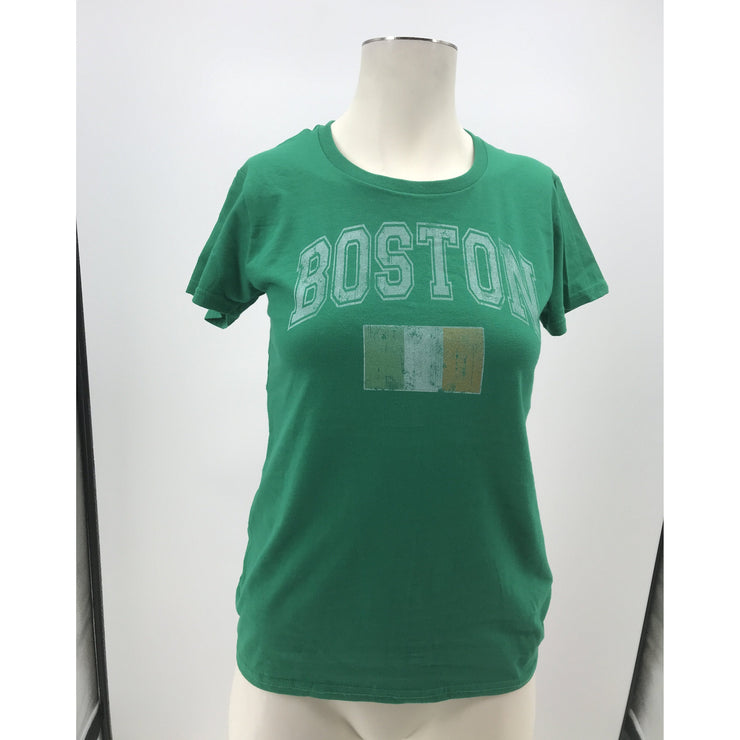 Anvil Womens Graphic T-Shirt Crew Neck Boston Size Small