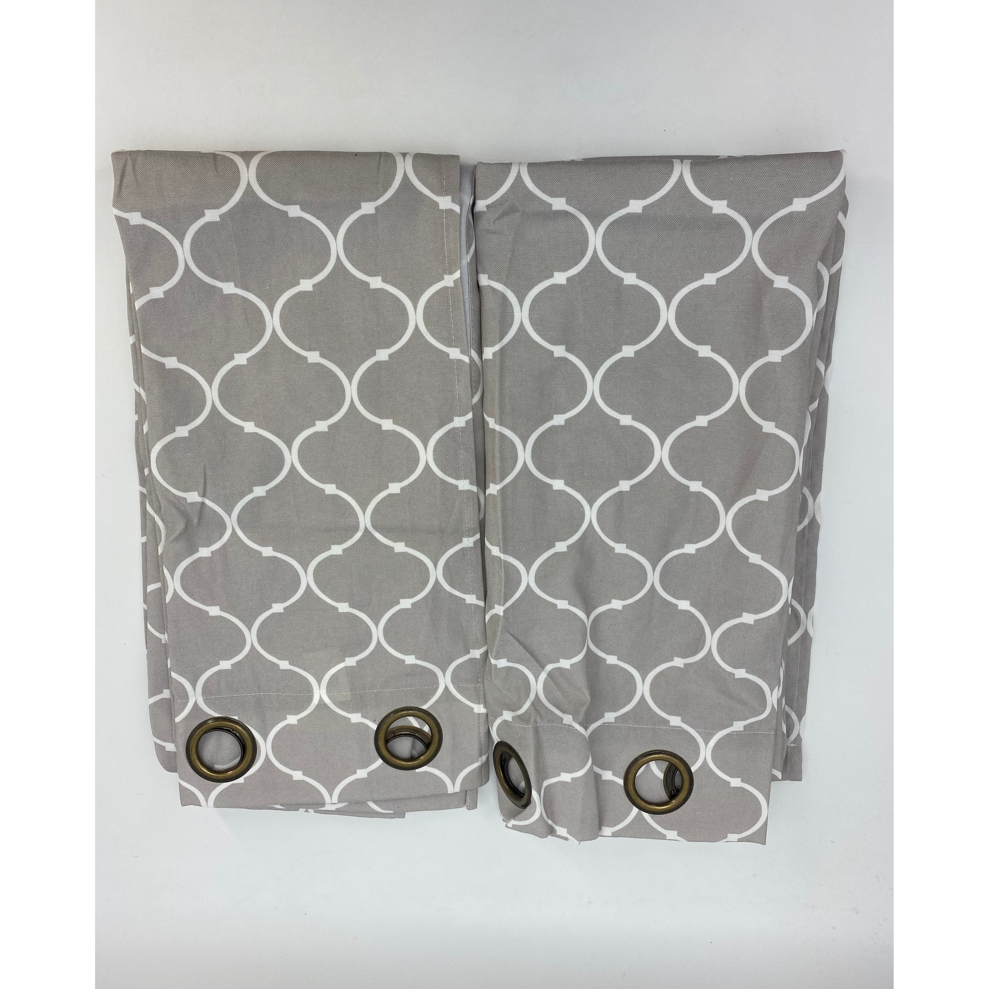 contemporary moroccan trellis grommet two panel blackout window curtain