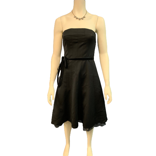 Express Black Strapless Organza Dress Size 6 – Vanessa Jane