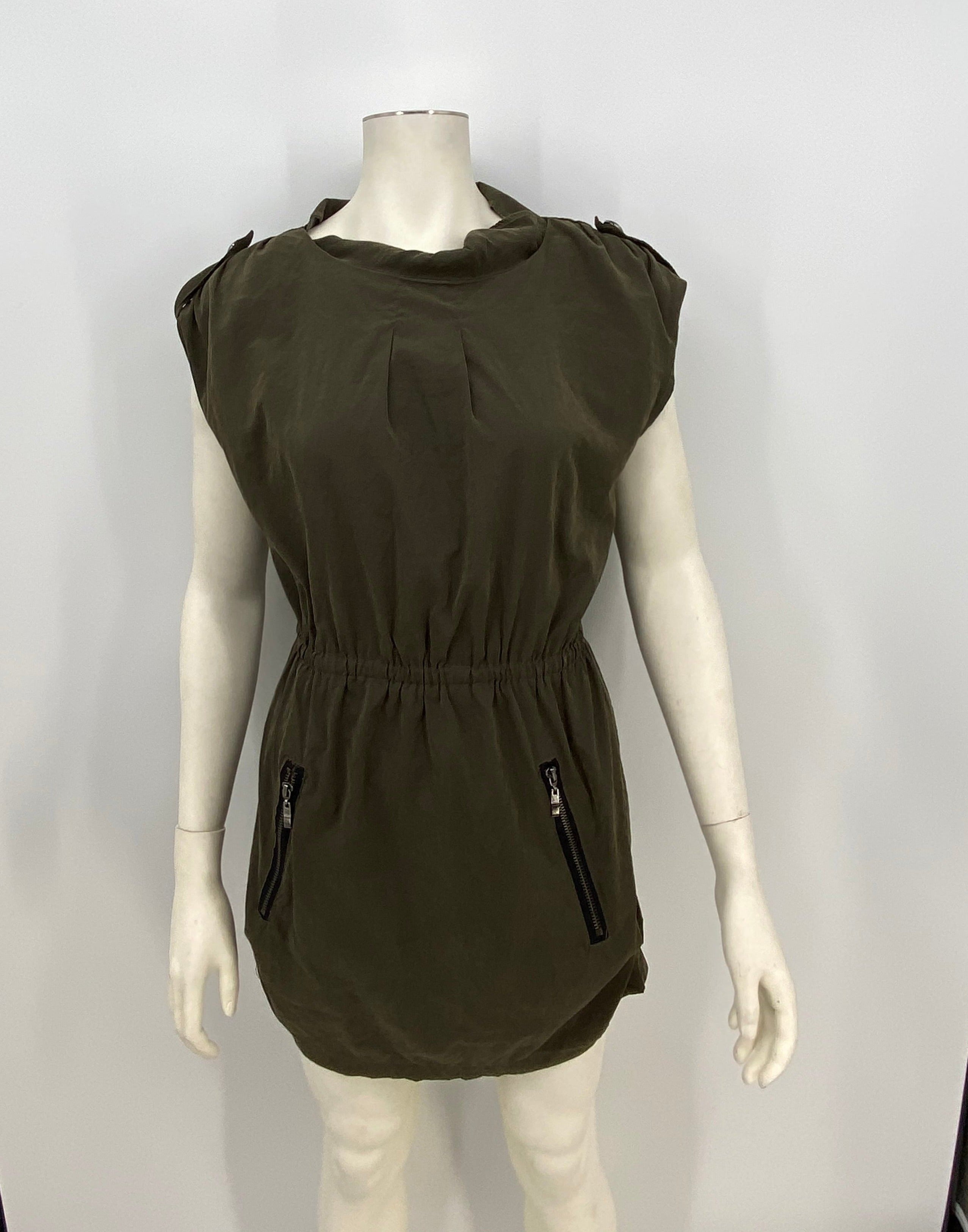 Calvin Klein Womens Army Short Dress, Size XS