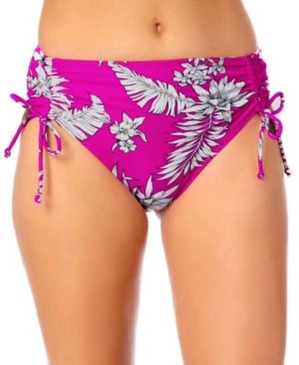 California Waves Juniors High-Waist Bikini Swim Bottom