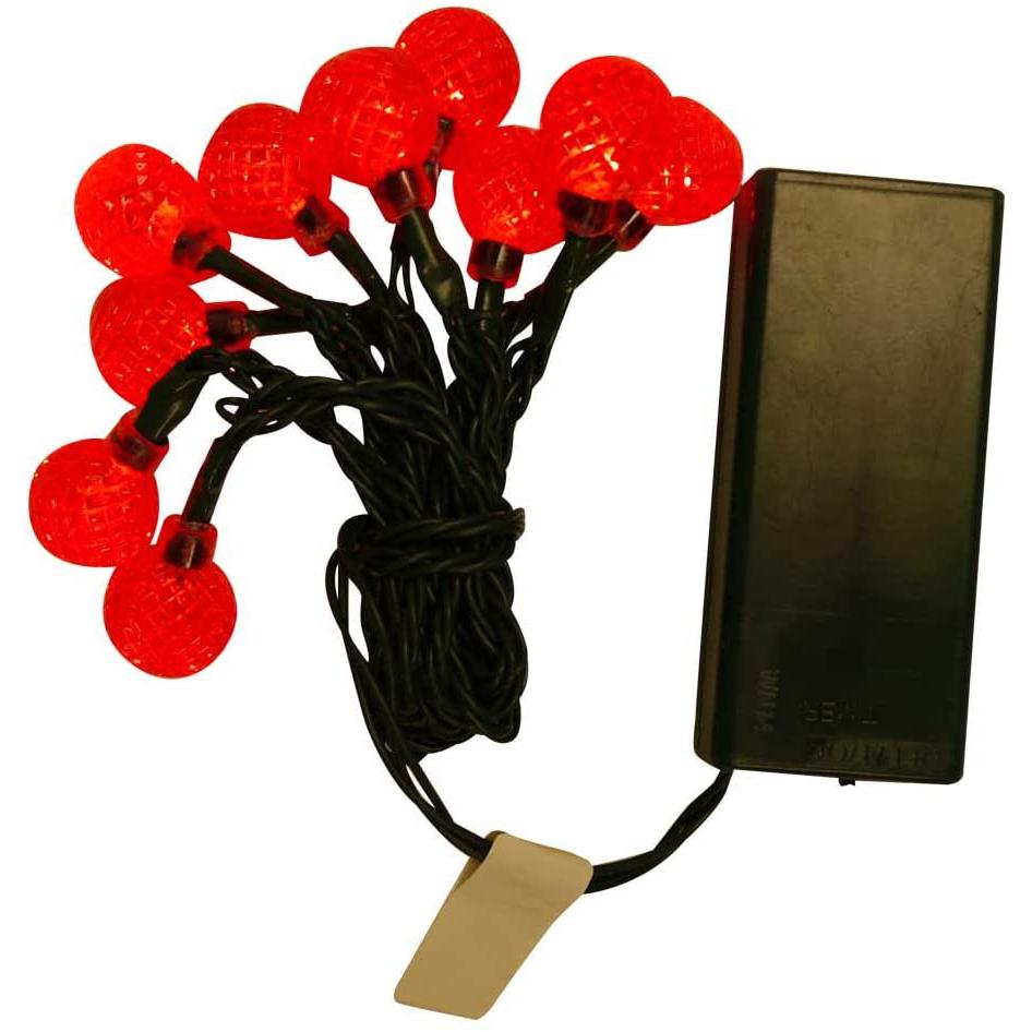 Ultra LED Battery Operated Rasberry Twinkle 10 Lights with Timer