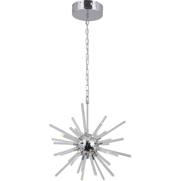 Craftmade 47391-CH-LED Nebula Crystal LED Pendant Lighting, 1-Light, 18 Watts