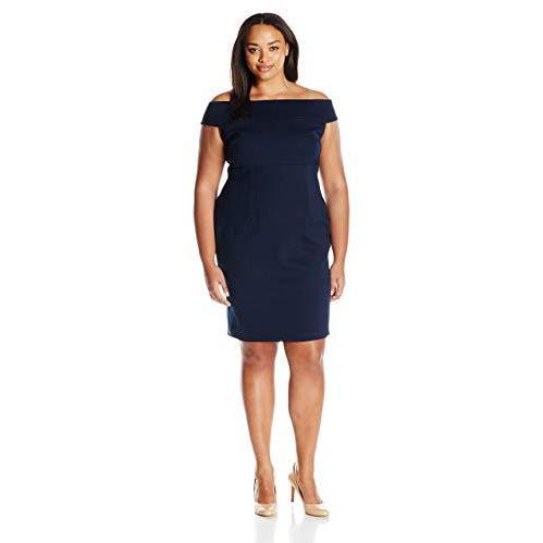 Adrianna Papell Womens Size Off Shoulder Fitted Dress Plus, Size 18W
