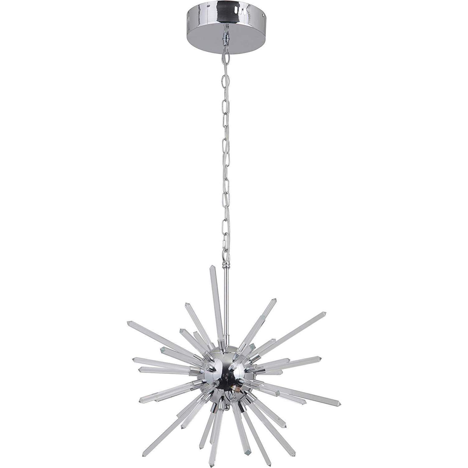 Craftmade 47391-CH-LED Nebula Crystal LED Pendant Lighting, 1-Light, 18 Watts