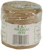 Ft. 3-Ply Twine Jute, Natural and Brown, 219 Ft